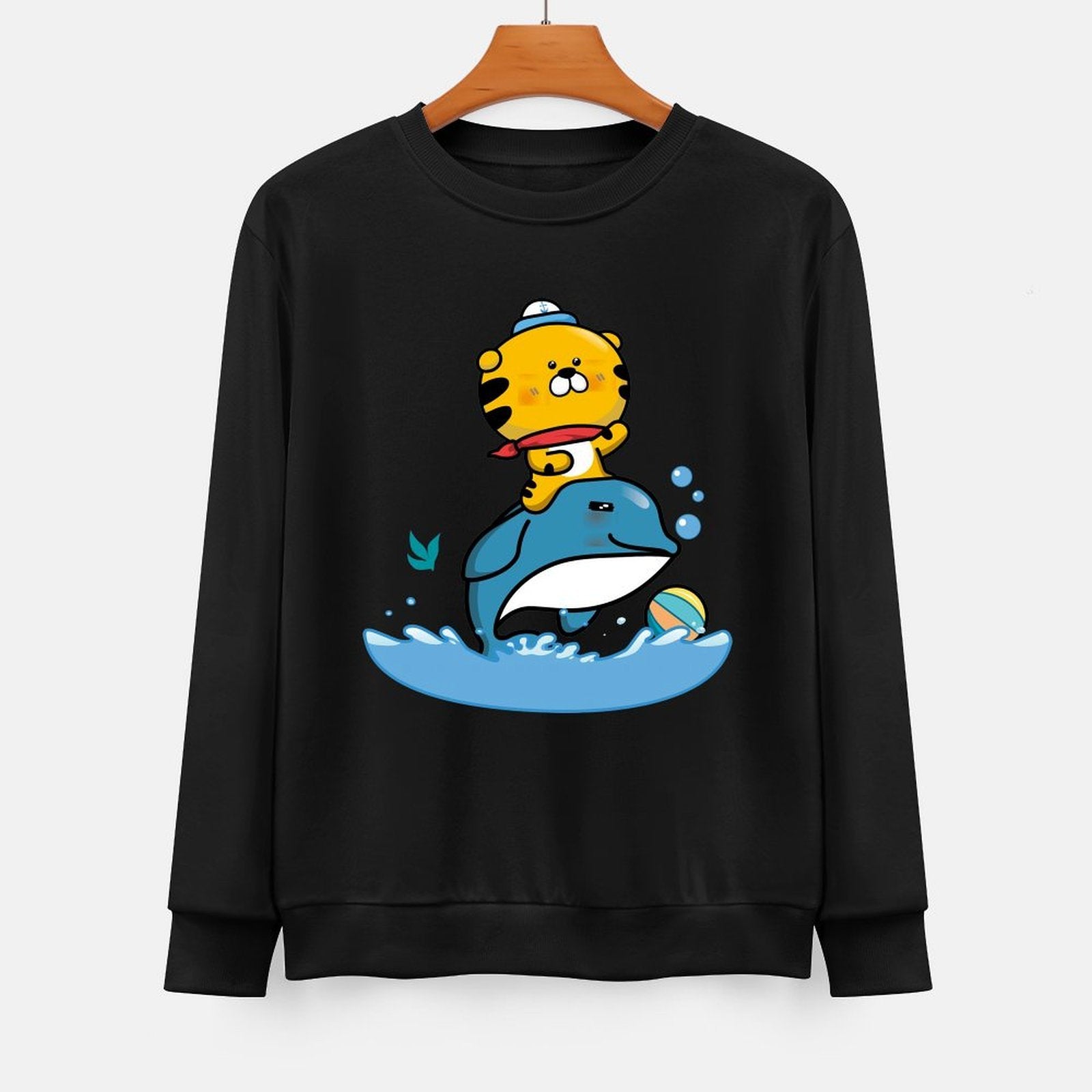 Front Patterned Long Sleeve TopPure Smooth Feel
